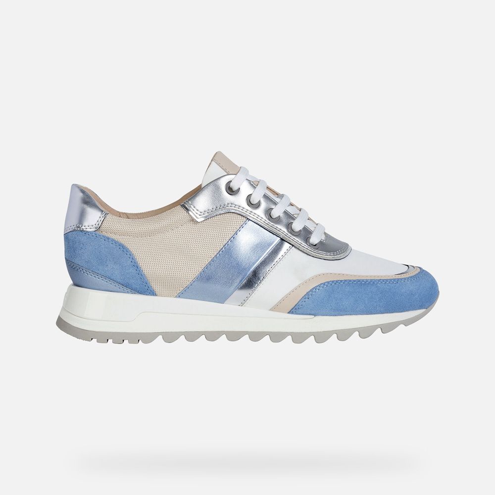 Geox Sneakers Blue/White Tabelya - Geox Womens Shoes - VQESCN967